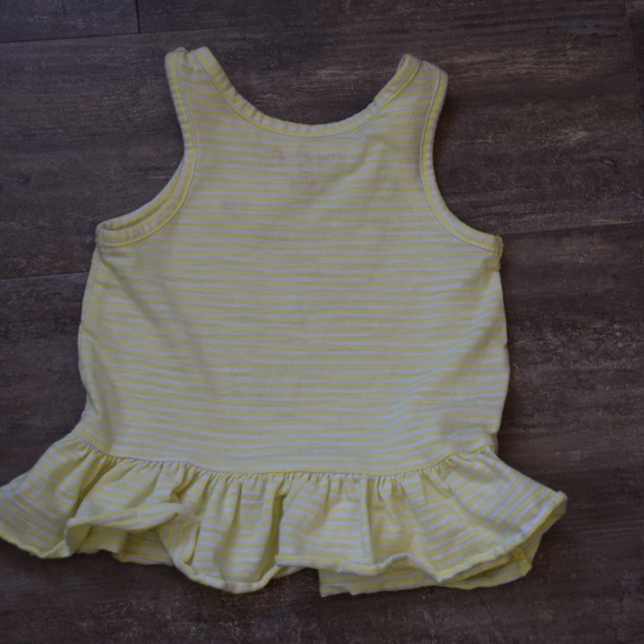 Cat & Jack Yellow Sunshine Peplum Tank Top - 18 M - Picture 2 of 5